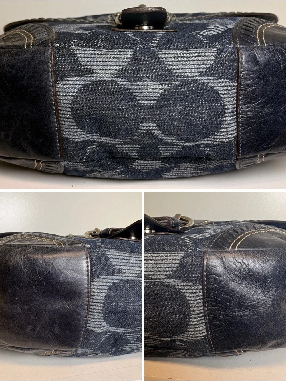 Coach Poppy Denim Shoulder Bag